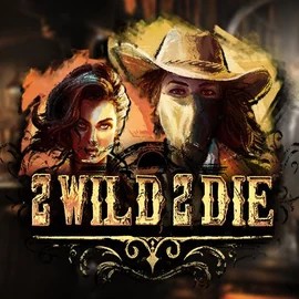 2 Wild 2 Die slot logo by Hacksaw Gaming at Robocat Casino
