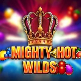 Mighty Hot Wilds slot logo by Inspired Gaming at Robocat Casino