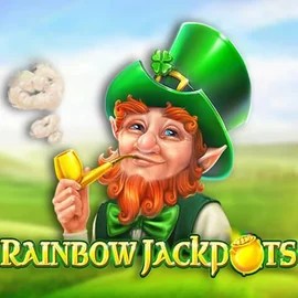 Jackpots logo of Rainbow Jackpots from Red Tiger Gaming at Robocat Casino