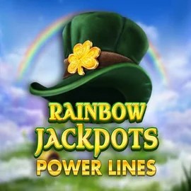 Rainbow Jackpots Power Lines slot visual from Red Tiger Gaming available on robocat.it.com