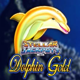 Dolphin Gold with Stellar Jackpots logo – Jackpots by Lightning Box Game at Robocat Casino