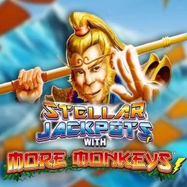 Stellar Jackpots with More Monkeys logo by Lightning Box Game at Robocat Casino