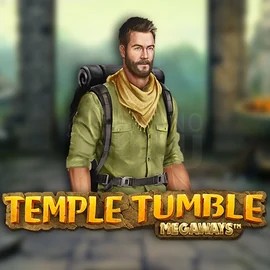 Temple Tumble Megaways online game logo by Relax Gaming on robocat.it.com