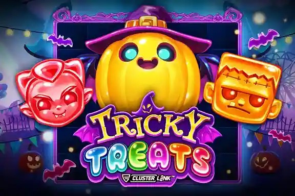 Tricky Treats logo – Slots by Push Gaming at Robocat Casino